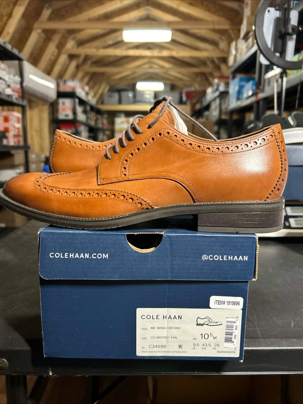 Cole Haan Men’s Tan Wingtip Oxford Shoe